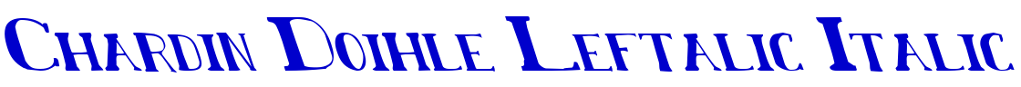 Chardin Doihle Leftalic Italic fuente